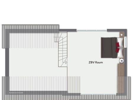 Grundriss Dachgeschoss (noch nicht fertig ausgebaut - siehe Foto) 