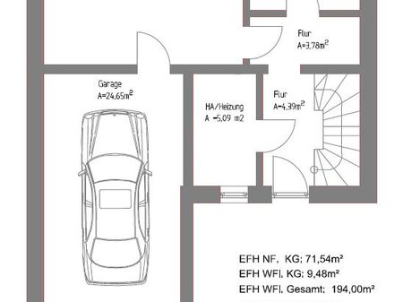 Grundriss Kellergeschoss- Planungsoption Einfamilienhaus 