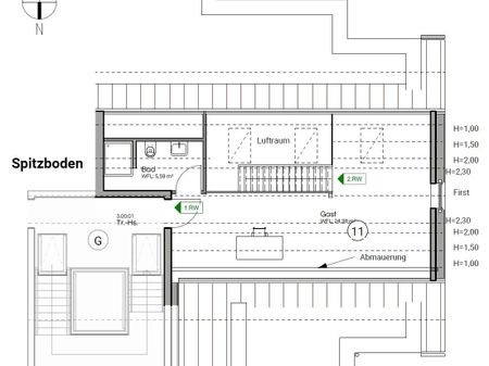 Grundriss Wohnung 11 - Spitzboden